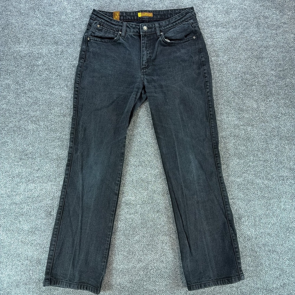 Wrangler Aura Women Black Regular Rise Straight Leg Jeans Size 8R Streetwear